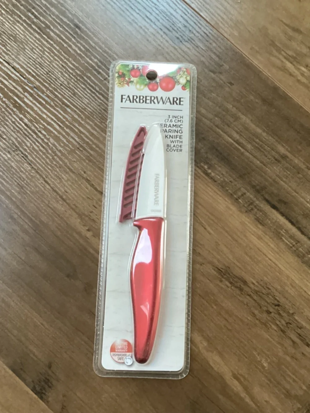 Farberware 3 Inch Ceramic Paring Knife with Blade Cover NEW